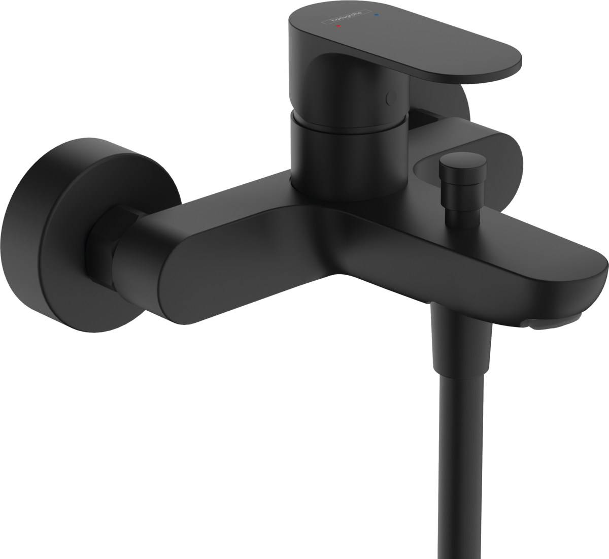 Hansgrohe Rebris S Single Lever Bath Mixer For Exposed Installation With 2 Flow Rates - Matt Black -72443670