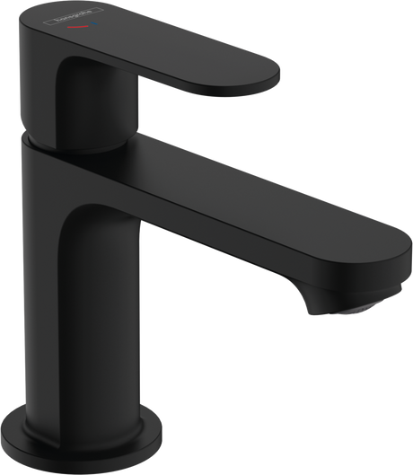 Hansgrohe Rebris S Single Lever Basin Mixer 80 Coolstart Ecosmart+ With Pop-up Waste Set - Matt Black - 72586670