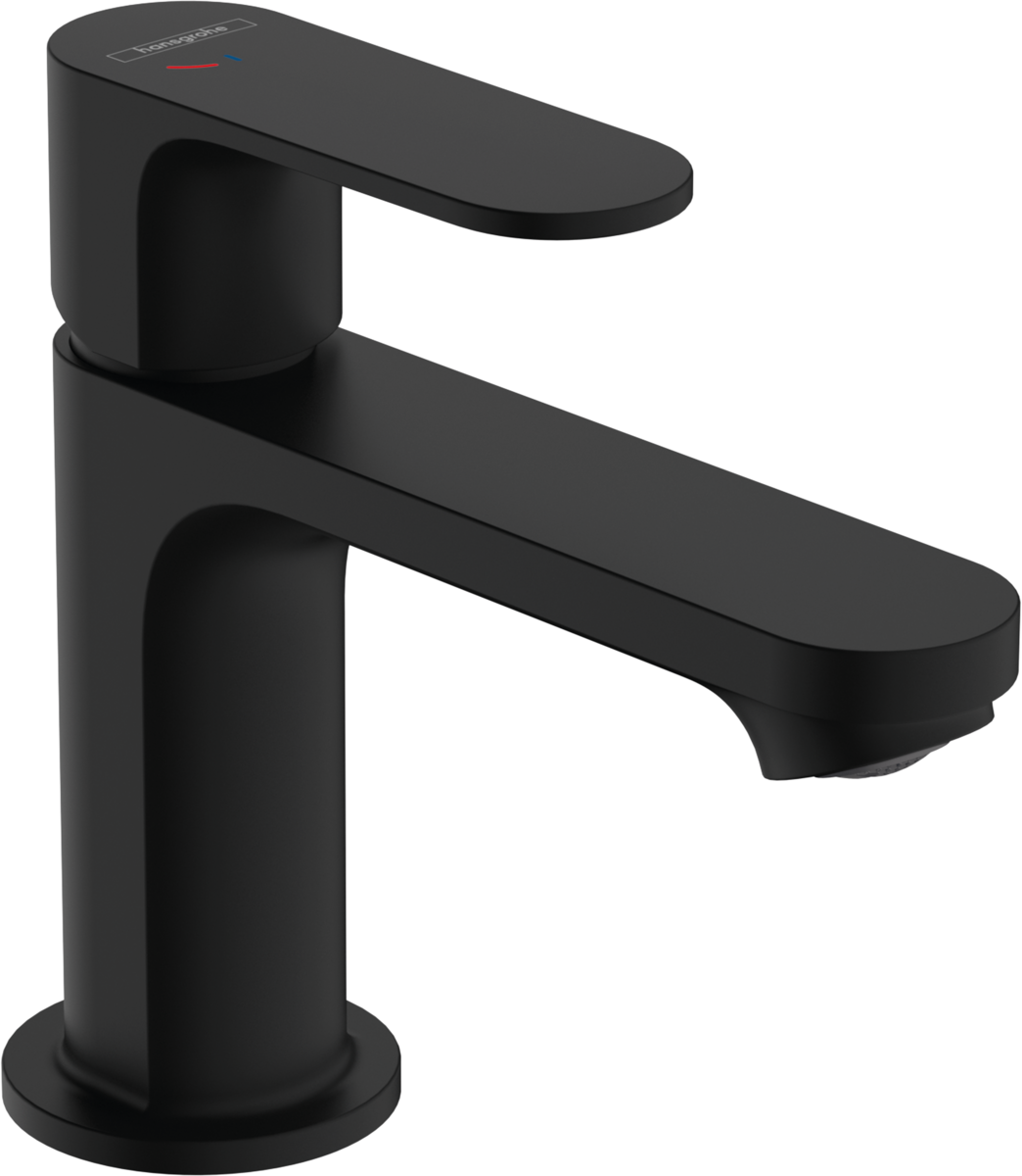Hansgrohe Rebris S Single Lever Basin Mixer 80 Coolstart With Pop-up Waste Set - Matt Black - 72513670