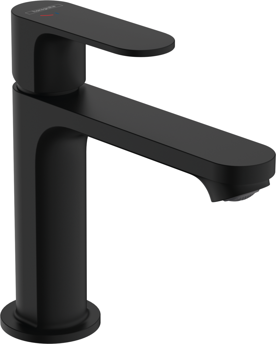 Hansgrohe Rebris S Single Lever Basin Mixer 110 Coolstart Without Waste Set - Matt Black - 72520670