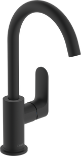 Hansgrohe Rebris S Single Lever Basin Mixer 210 With Swivel Spout And Pop-up Waste Set - Matt Black - 72536670