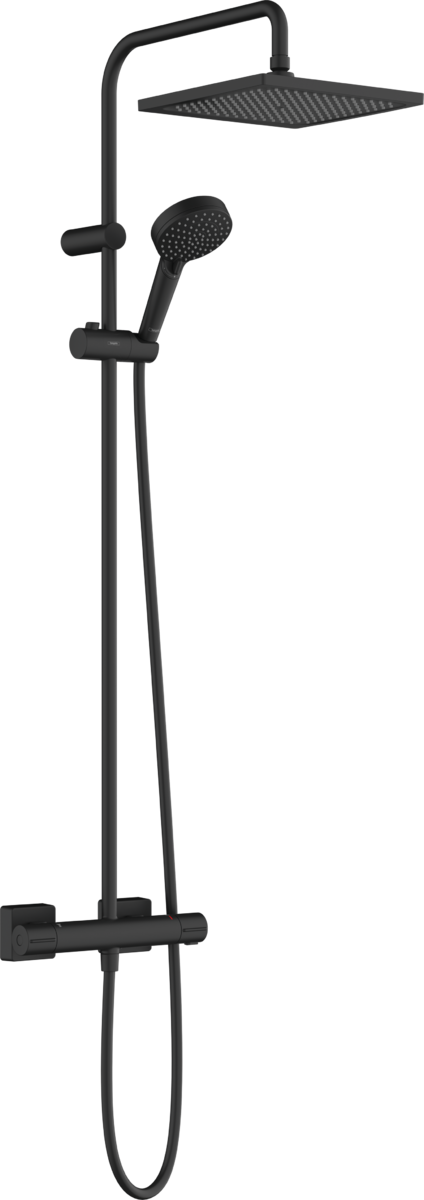 Hansgrohe Vernis Shape Showerpipe 240 1jet With Thermostat - Matt Black - 26427670