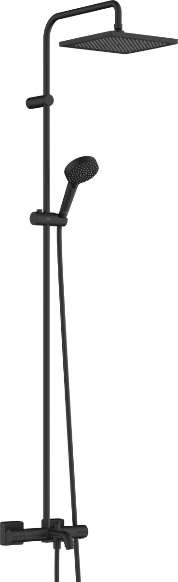 Hansgrohe Vernis Shape Showerpipe 240 1jet With Bath Thermostat - Matt Black - 26900670