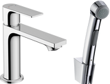 Hansgrohe Rebris E Single Lever Basin Mixer 110 With Bidette Hand Shower And Shower Hose Without Waste Set - Chrome - 72216000