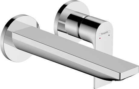 hansgrohe Rebris E Single lever basin mixer for concealed installation wall-mounted with spout 200mm - Chrome - 72568000