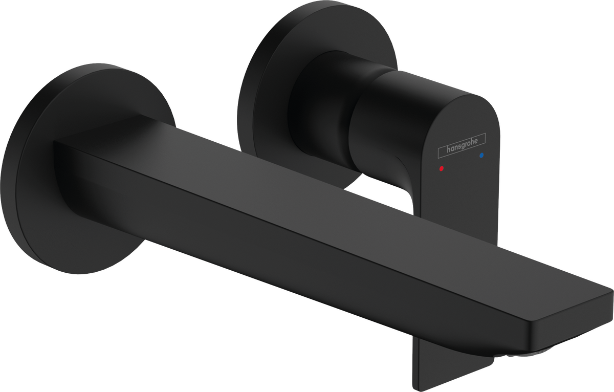 Hansgrohe Rebris E Single Lever Basin Mixer For Concealed Installation Wall-mounted With Spout - Matt Black - 72568670