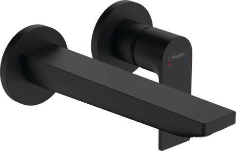 Hansgrohe Rebris E Single Lever Basin Mixer For Concealed Installation Wall-mounted With Spout - Matt Black - 72568670