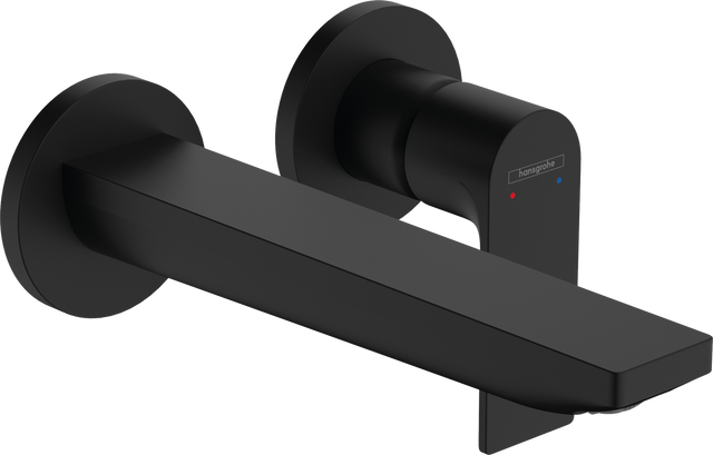 Hansgrohe Rebris E Single Lever Basin Mixer For Concealed Installation Wall-mounted With Spout - Matt Black - 72568670