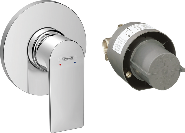 Hansgrohe Rebris E Single Lever Shower Mixer Set For Concealed Installation - Chrome - 72658000