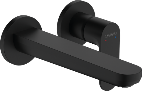 Hansgrohe Rebris S Single Lever Basin Mixer For Concealed Installation Wall-mounted With Spout 200mm - Matt Black - 72528670