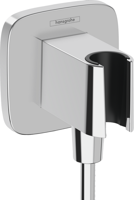 Hansgrohe FixFit Q Wall Outlet With Shower Holder - Chrome - 26887000