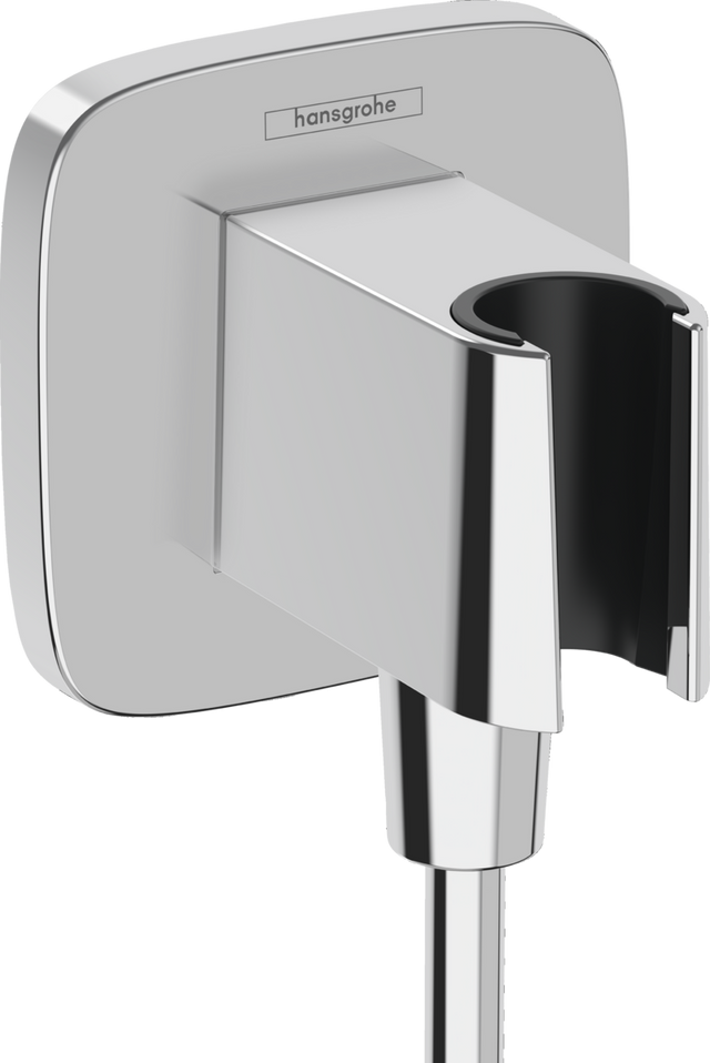 Hansgrohe FixFit Q Wall Outlet With Shower Holder - Chrome - 26887000