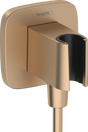 Hansgrohe FixFit Q Wall Outlet With Shower Holder - Brushed Bronze - 26887140
