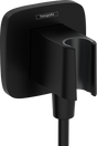 Hansgrohe FixFit Q Wall Outlet With Shower Holder - Matt Black - 26887670