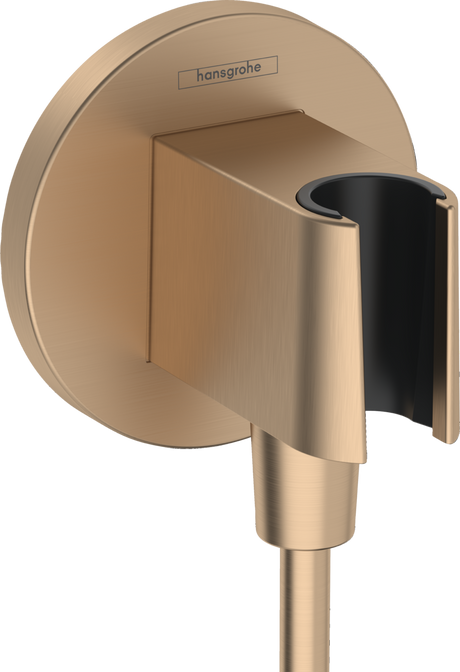 Hansgrohe FixFit S Wall Outlet With Shower Holder - Brushed Bronze - 26888140
