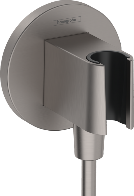 Hansgrohe FixFit S Wall Outlet With Shower Holder - Brushed Black Chrome - 26888340