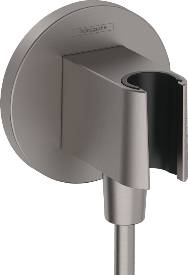Hansgrohe FixFit S Wall Outlet With Shower Holder - Brushed Black Chrome - 26888340