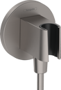 Hansgrohe FixFit S Wall Outlet With Shower Holder - Brushed Black Chrome - 26888340