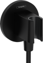 Hansgrohe FixFit S Wall Outlet With Shower Holder - Matt Black - 26888670