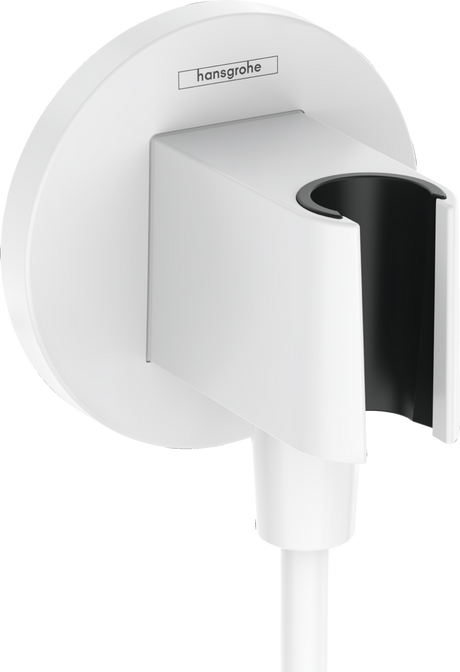 Hansgrohe FixFit S Wall Outlet With Shower Holder - Matt White - 26888700
