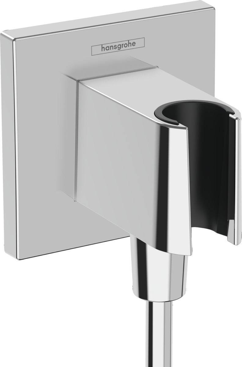 Hansgrohe FixFit E Wall Outlet With Shower Holder - Chrome - 26889000
