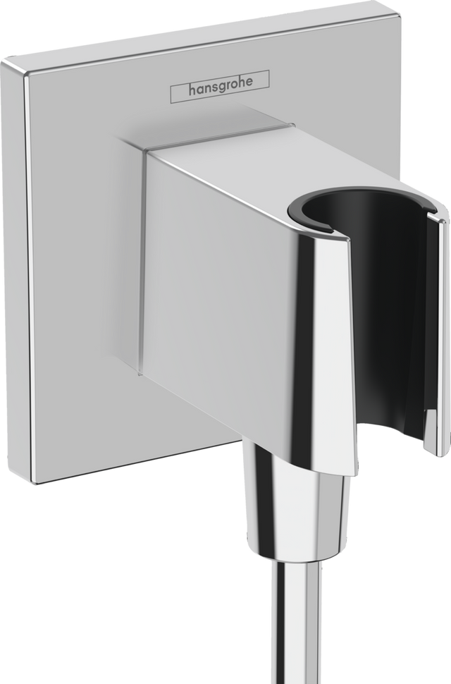 Hansgrohe FixFit E Wall Outlet With Shower Holder - Chrome - 26889000