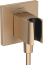 Hansgrohe FixFit E Wall Outlet With Shower Holder - Brushed Bronze - 26889140