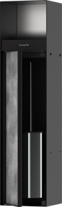 Hansgrohe Xtrastoris Rock Recessed Toilet Brush Holder - Matt Black - 56062670