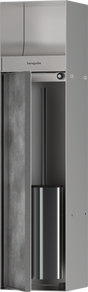 Hansgrohe Xtrastoris Rock Recessed Toilet Brush Holder - Brushed Stainless Steel - 56062800