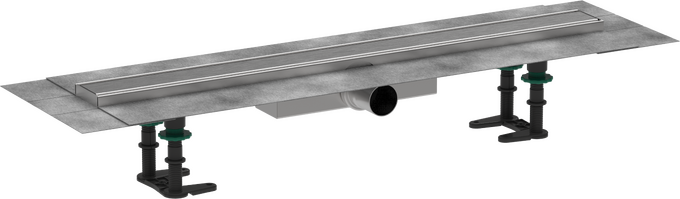 Hansgrohe RainDrain Compact Complete Set Shower Drain 700 For Flat Installation - Brushed Stainless Steel - 56164800