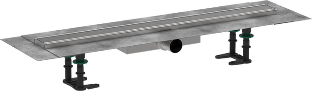 Hansgrohe RainDrain Compact Complete Set Shower Drain 700 For Flat Installation - Brushed Stainless Steel - 56164800