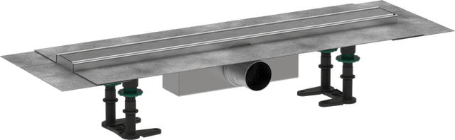 Hansgrohe RainDrain Compact Complete Set Shower Drain 600 For Standard Installation - Brushed Stainless Steel - 56174800 - TAP 'N' SHOWER