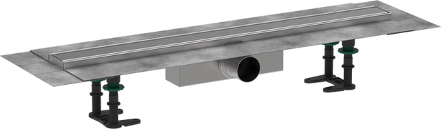 Hansgrohe RainDrain Compact Complete Set Shower Drain 700 For Standard Installation - Brushed Stainless Steel - 56176800