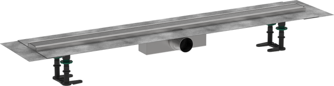 Hansgrohe RainDrain Compact Complete Set Shower Drain 1000 For Standard Installation - Brushed Stainless Steel - 56182800