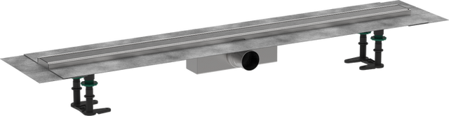 Hansgrohe RainDrain Compact Complete Set Shower Drain 1000 For Standard Installation - Brushed Stainless Steel - 56182800