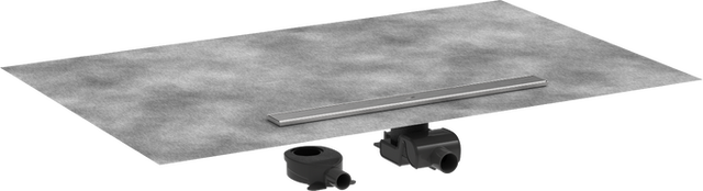 Hansgrohe RainDrain Allround Complete Set 700 Shower Drain And Installation Set For Standard/flat Installation - Brushed Stainless Steel - 56186800