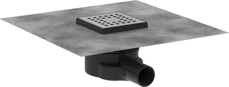 Hansgrohe RainDrain Point Complete Set Point Drain 100/100 - Brushed Stainless Steel - 56246800