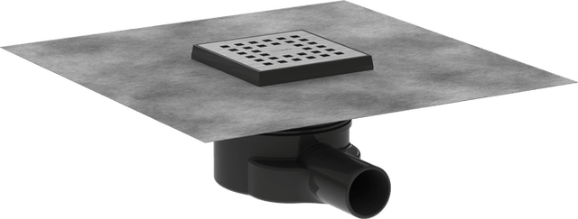 Hansgrohe RainDrain Point Complete Set Point Drain 100/100 - Brushed Stainless Steel - 56246800 - TAP 'N' SHOWER