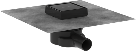 Hansgrohe RainDrain Point Complete Set Point Drain 100/100 Tileable Rear Cover - Matt Black - 56247670