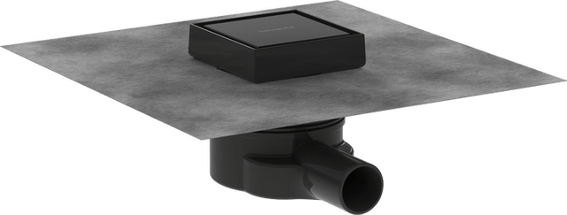 Hansgrohe RainDrain Point Complete Set Point Drain 100/100 Tileable Rear Cover - Matt Black - 56247670 - TAP 'N' SHOWER