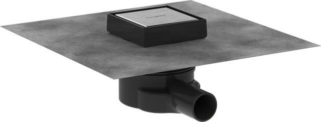 Hansgrohe RainDrain Point Complete Set Point Drain 100/100 Tileable Rear Cover - Brushed Stainless Steel - 56247800