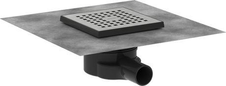 Hansgrohe RainDrain Point Complete Set Point Drain 150/150 - Brushed Stainless Steel - 56248800