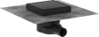 Hansgrohe RainDrain Point Complete Set Point Drain 150/150 Tileable Rear Cover - Matt Black - 56249670 - TAP 'N' SHOWER