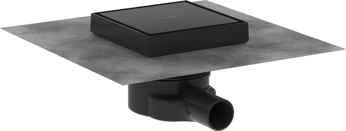 Hansgrohe RainDrain Point Complete Set Point Drain 150/150 Tileable Rear Cover - Matt Black - 56249670 - TAP 'N' SHOWER