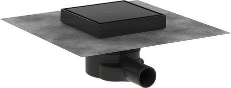 Hansgrohe RainDrain Point Complete Set Point Drain 150/150 Tileable Rear Cover - Matt Black - 56249670