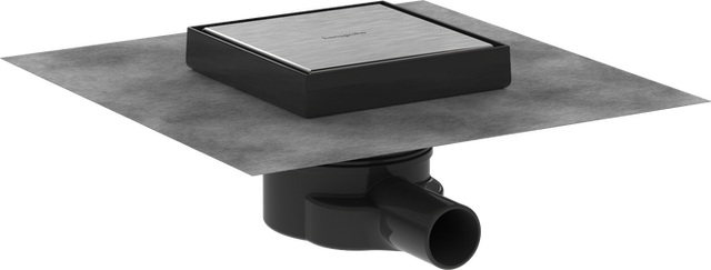 Hansgrohe RainDrain Point Complete Set Point Drain 150/150 Tileable Rear Cover - Brushed Stainless Steel - 56249800
