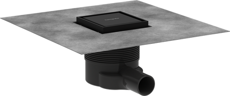 Hansgrohe RainDrain Brilliance Complete Set Point Drain 100/100 Tileable Rear Cover - Matt Black - 56250670