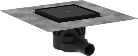 Hansgrohe RainDrain Brilliance Complete Set Point Drain 150/150 Tileable Rear Cover - Matt Black - 56251670