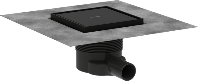Hansgrohe RainDrain Brilliance Complete Set Point Drain 150/150 Tileable Rear Cover - Matt Black - 56251670 - TAP 'N' SHOWER