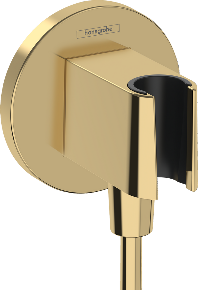Hansgrohe FixFit S Wall Outlet With Shower Holder - Polished Gold-Optic - 26888990